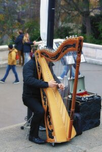 Dass die 10 schwierigsten instrumente nicht leicht zu spielen sind ist klar. hier spielt eine person die schwere harfe