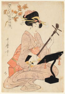 Japanische Instrumente Shamisen altes Saiteninstrument!
