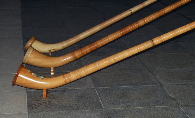 Es gibt zahlreiche unterschiedliche Varianten vom Alphorn Instrument.